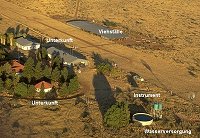 Luftbild der Astro-Farm Tivoli in Namibia
